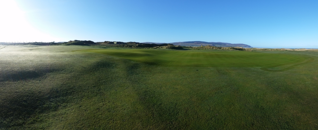 A fabulous early-morning view of the 2nd green, just after mowing. It is not always like this on the west coast of Scotland, but when it is, we must have the best office in the world! 