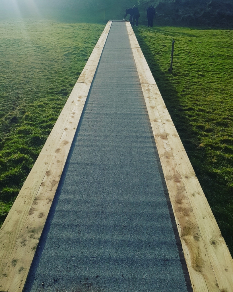The Greenkeeping team add the finishing touches to the upgrade of a wooden boardwalk bridge that had become dangerously slippery. One of the many small jobs that have complimented the larger projects we have undertaken this winter.